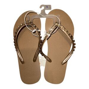 Shade & Shore Copper Flip‎ Flop Sandals, Size 6